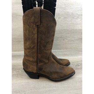 Durango RD4112 Womens Western Boot 6.5 Brown Leather Cowgirl Pull On Rodeo Shoes